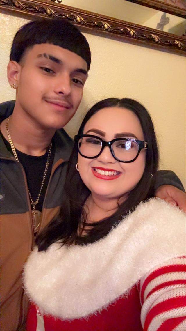 Jesus Gonzalez with his mother, Irma.